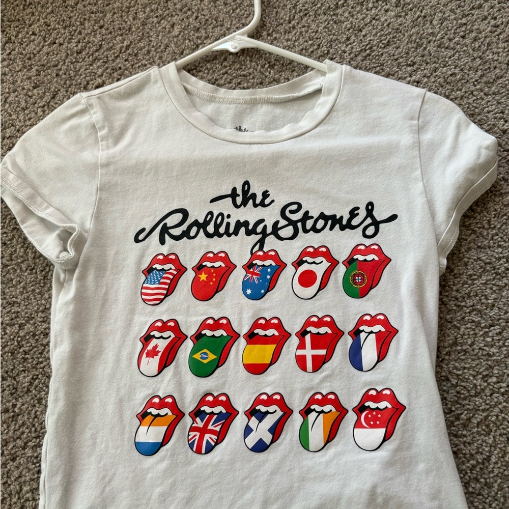 The Rolling Stones Kids Tee with Colorful Tongue Graphics
